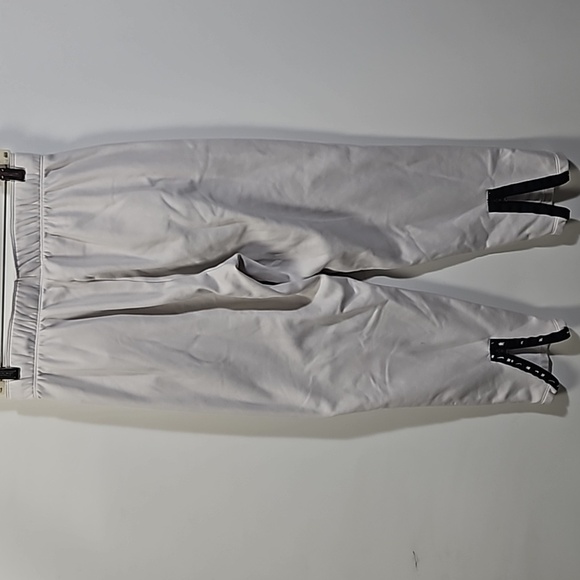 Nike Women’s Sweat Pants Bottom Zip White and Black Size Medium Drawstring - Picture 4 of 11